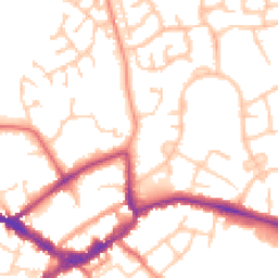 Daytime road noise heatmap for RG40 1EP
