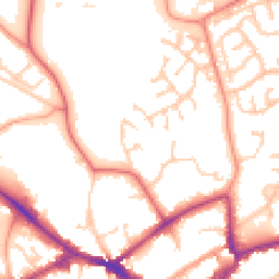 Daytime road noise heatmap for RG40 1EQ