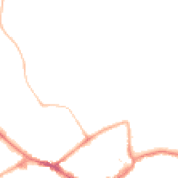 Night-time road noise heatmap for RG40 1ET
