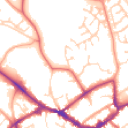 Daytime road noise heatmap for RG40 1EZ