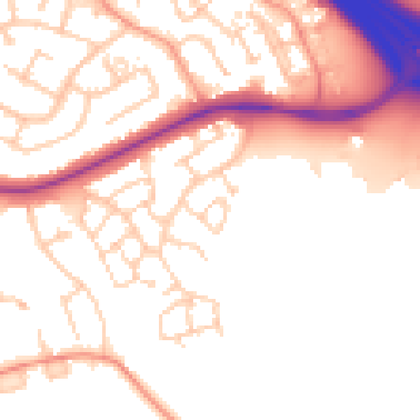 Daytime road noise heatmap for RG40 1GR