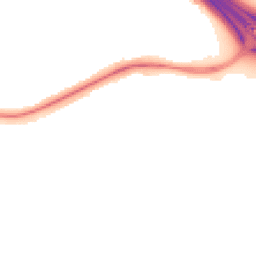 Night-time road noise heatmap for RG40 1GR