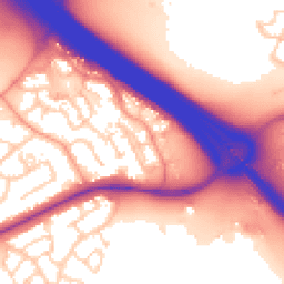 Daytime road noise heatmap for RG40 1LE