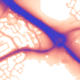 Daytime road noise heatmap for RG40 1LH