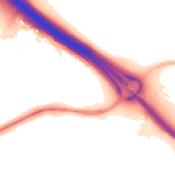 Night-time road noise heatmap for RG40 1LH