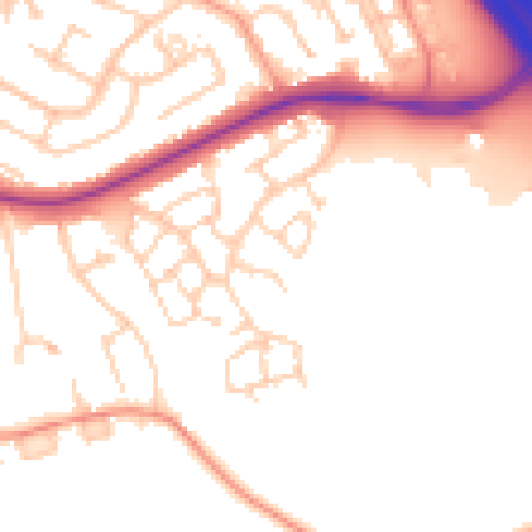 Daytime road noise heatmap for RG40 1LP