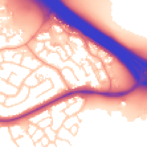 Daytime road noise heatmap for RG40 1QZ