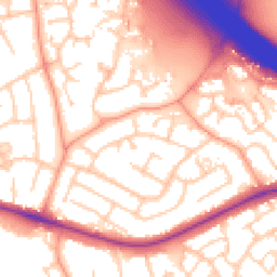 Daytime road noise heatmap for RG40 1RY