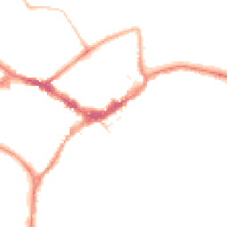 Night-time road noise heatmap for RG40 1XJ