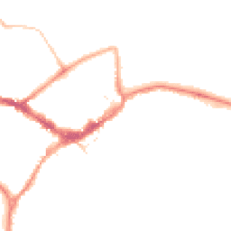 Night-time road noise heatmap for RG40 1XP