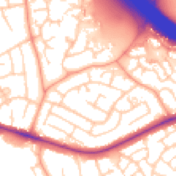 Daytime road noise heatmap for RG40 1YY
