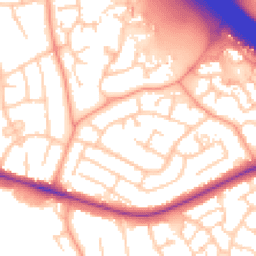Daytime road noise heatmap for RG40 1YZ