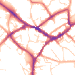 Daytime road noise heatmap for RG40 2AA