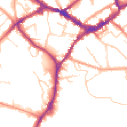 Daytime road noise heatmap for RG40 2BD