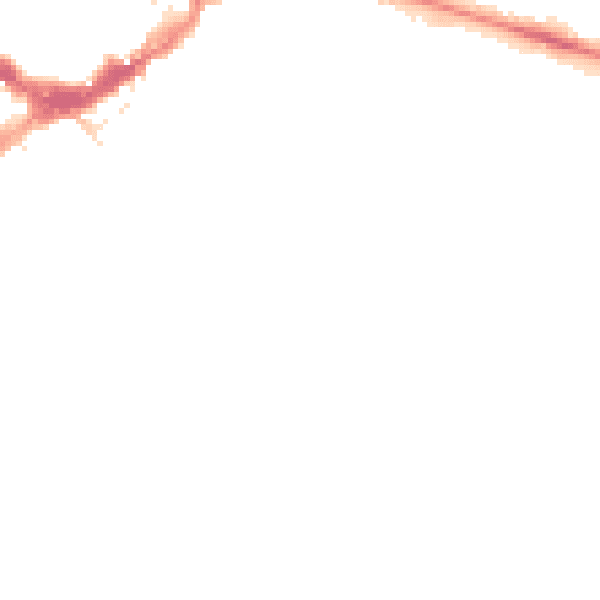 Night-time road noise heatmap for RG40 2BL