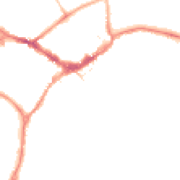 Night-time road noise heatmap for RG40 2DP