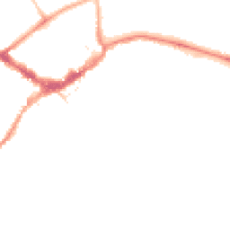 Night-time road noise heatmap for RG40 2EQ