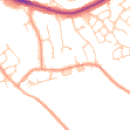 Daytime road noise heatmap for RG40 2EW
