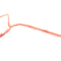 Night-time road noise heatmap for RG40 2EY