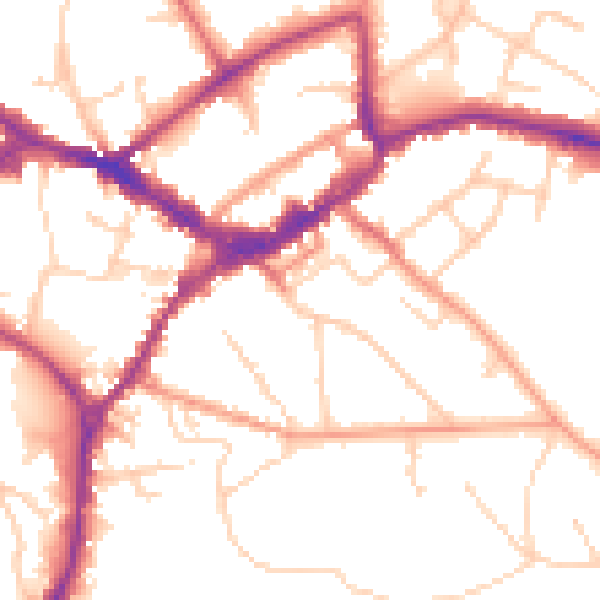 Daytime road noise heatmap for RG40 2HD