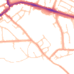 Daytime road noise heatmap for RG40 2HQ
