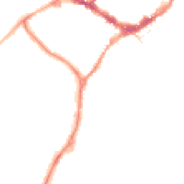 Night-time road noise heatmap for RG40 2LZ