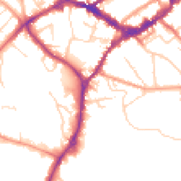 Daytime road noise heatmap for RG40 2NW