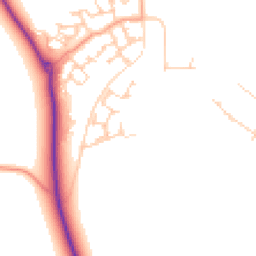 Daytime road noise heatmap for RG40 4AP