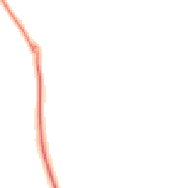 Night-time road noise heatmap for RG40 4AP