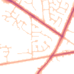 Daytime road noise heatmap for RG40 4EF