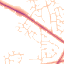 Daytime road noise heatmap for RG40 4EJ