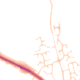 Daytime road noise heatmap for RG40 4HL
