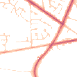 Daytime road noise heatmap for RG40 4JE