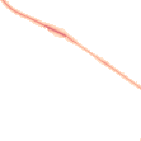Night-time road noise heatmap for RG40 4PQ