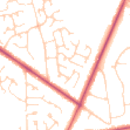 Daytime road noise heatmap for RG40 4UJ