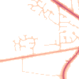 Daytime road noise heatmap for RG40 4XA