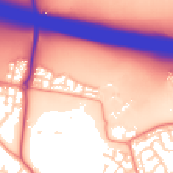 Daytime road noise heatmap for RG40 5AY