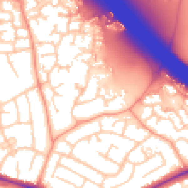 Daytime road noise heatmap for RG40 5PG