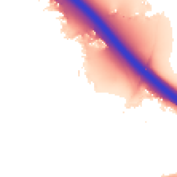 Night-time road noise heatmap for RG40 5PJ