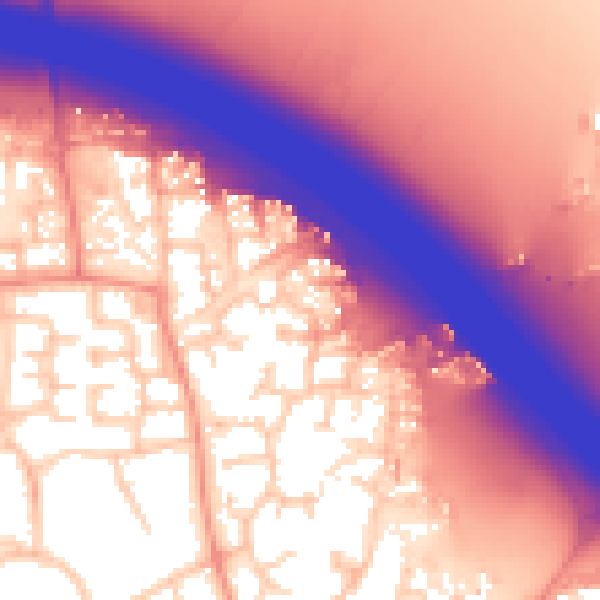 Daytime road noise heatmap for RG40 5YJ
