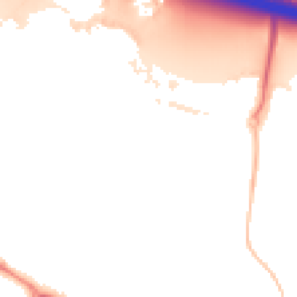 Night-time road noise heatmap for RG41 1AE