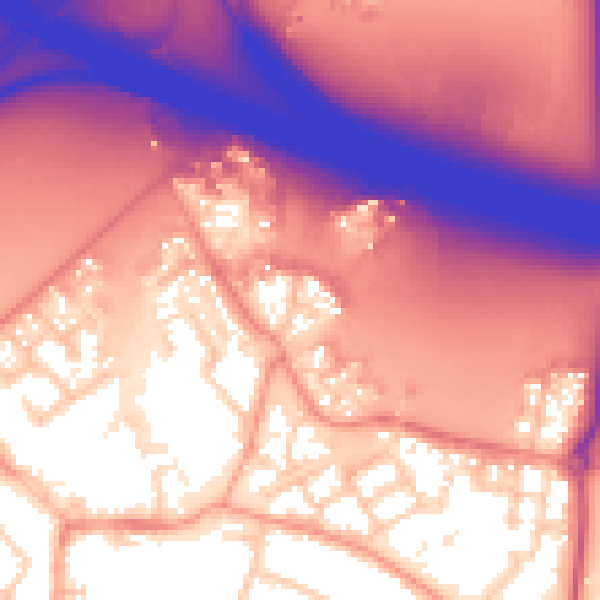 Daytime road noise heatmap for RG41 1AR