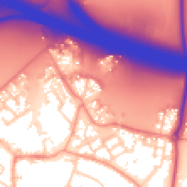 Daytime road noise heatmap for RG41 1AS