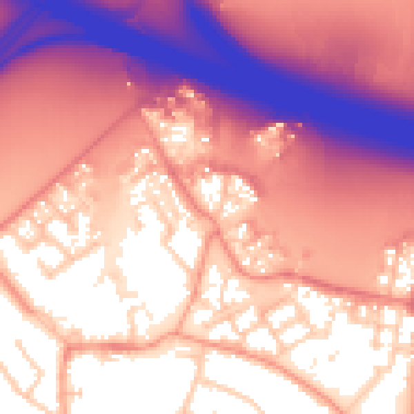 Daytime road noise heatmap for RG41 1AT
