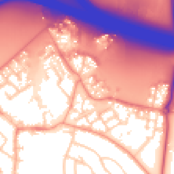 Daytime road noise heatmap for RG41 1AY