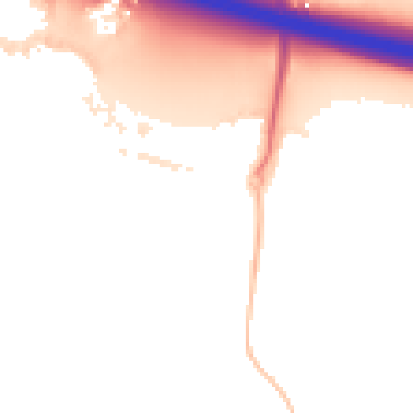 Night-time road noise heatmap for RG41 1BF