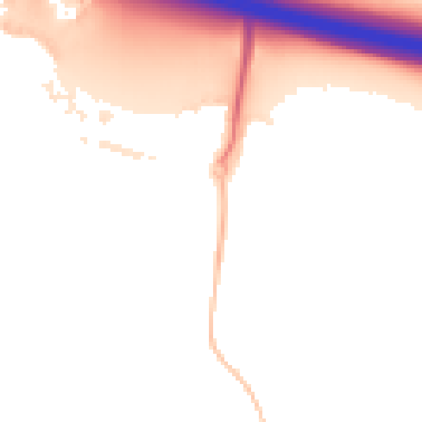 Night-time road noise heatmap for RG41 1BQ