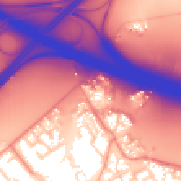 Daytime road noise heatmap for RG41 1BT