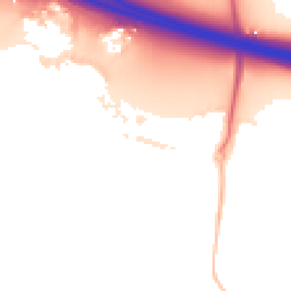 Night-time road noise heatmap for RG41 1BZ