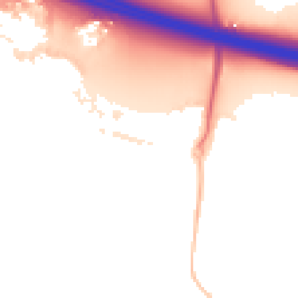 Night-time road noise heatmap for RG41 1DE